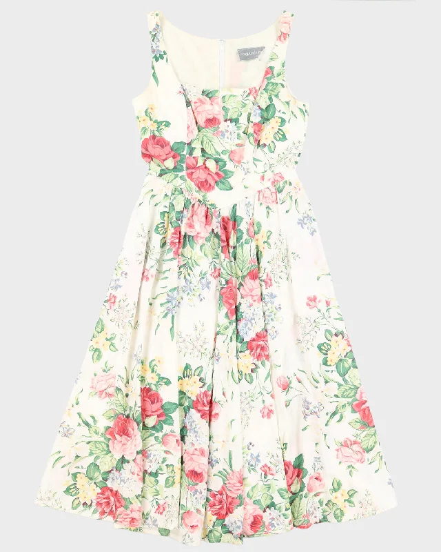 1980s Floral Dress - S