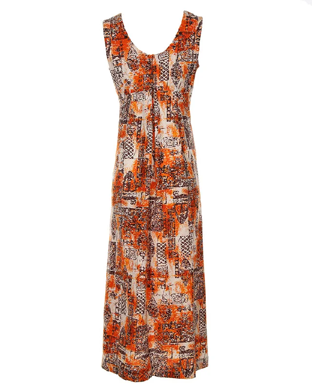 Alfred Shaheen Hawaiian Maxi Dress - M