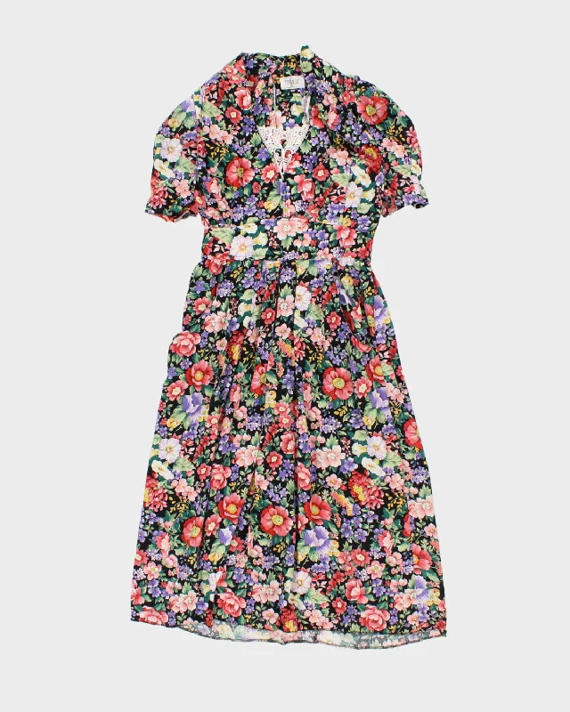 Vintage Fem Floral Dress - M