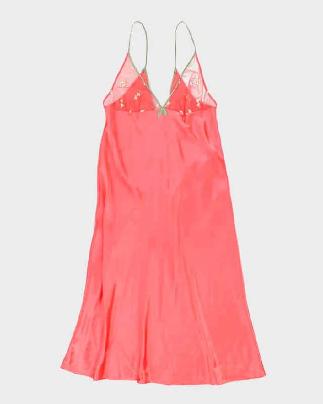 Vintage Malizia Pink Slip Maxi Dress - M