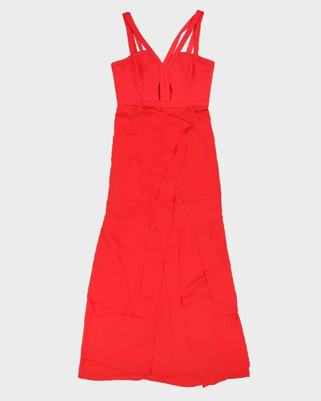 BCBG Maxazria Red Maxi Dress - S