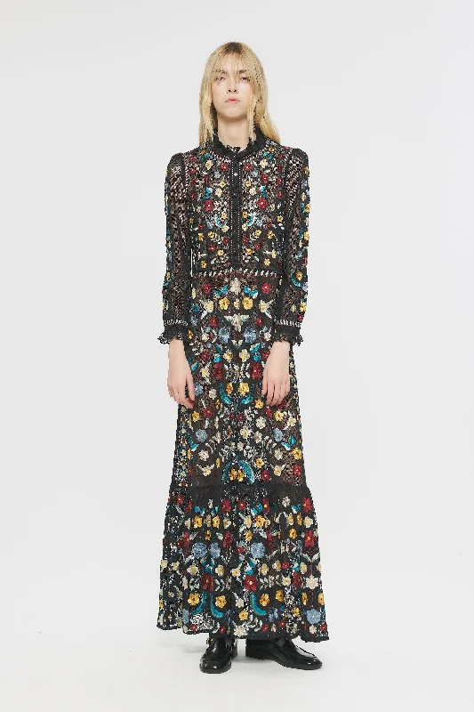 Ariani Embroidered Maxi Dress