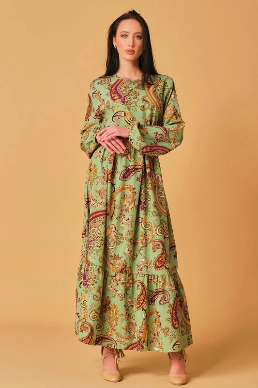 Babe Green Valentina Maxi Dress