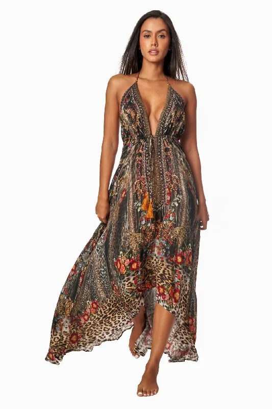 Eclectic Jungle Convertible 3 Way Maxi Dress