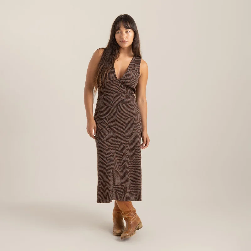 Moonlight Midi Dress - Saddle