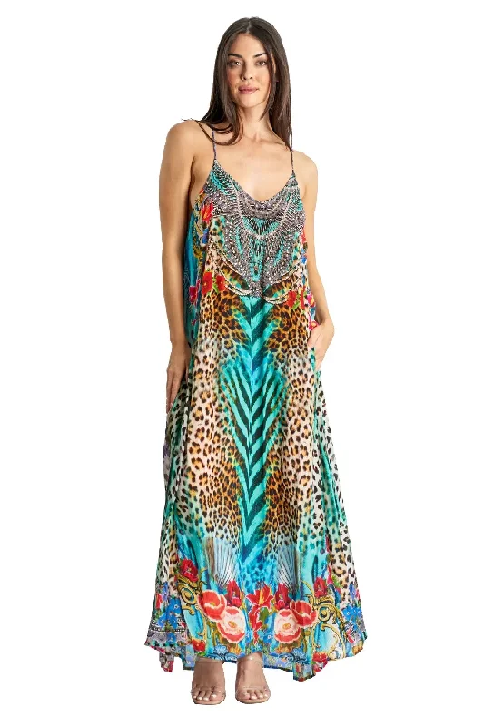 Spaghetti Strap Resort Maxi Dress