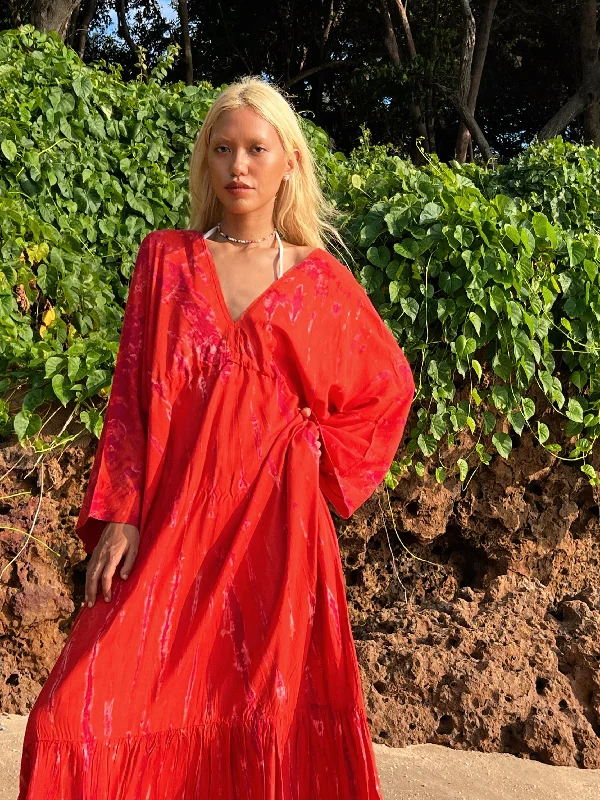 Vera Goddess Maxi Dress - Red