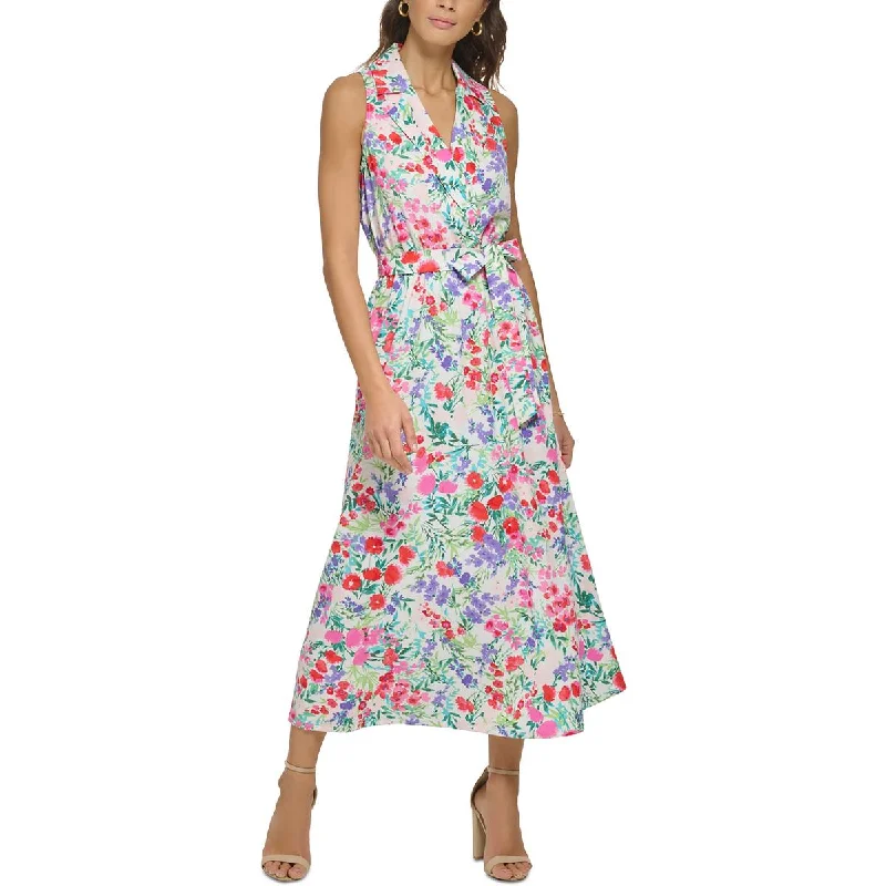 Kensie Dresses Womens Woven Floral Midi Dress