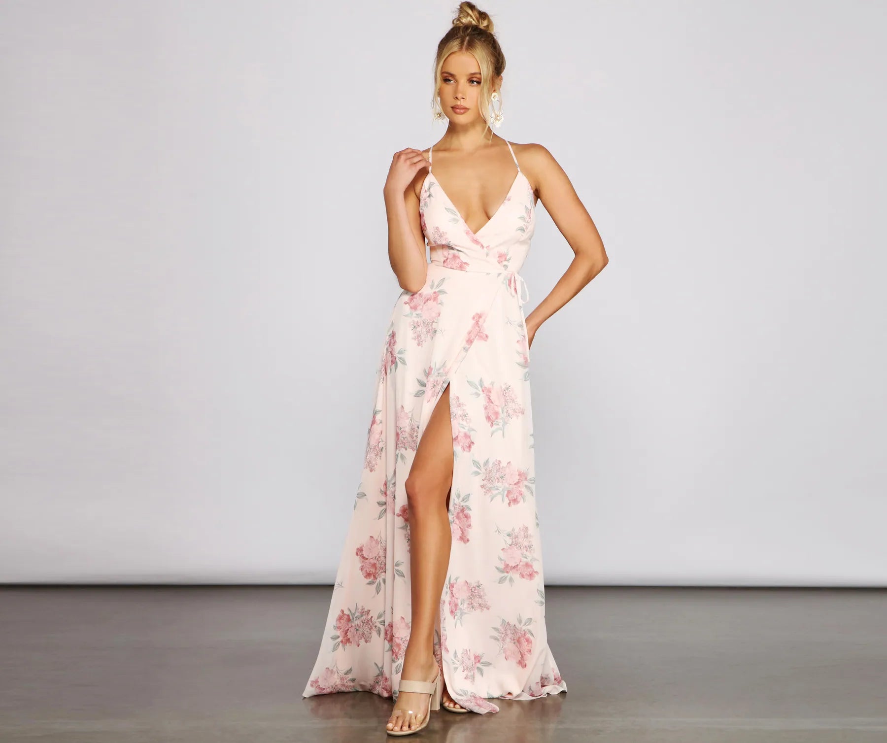 Anna Floral Chiffon A-Line Dress