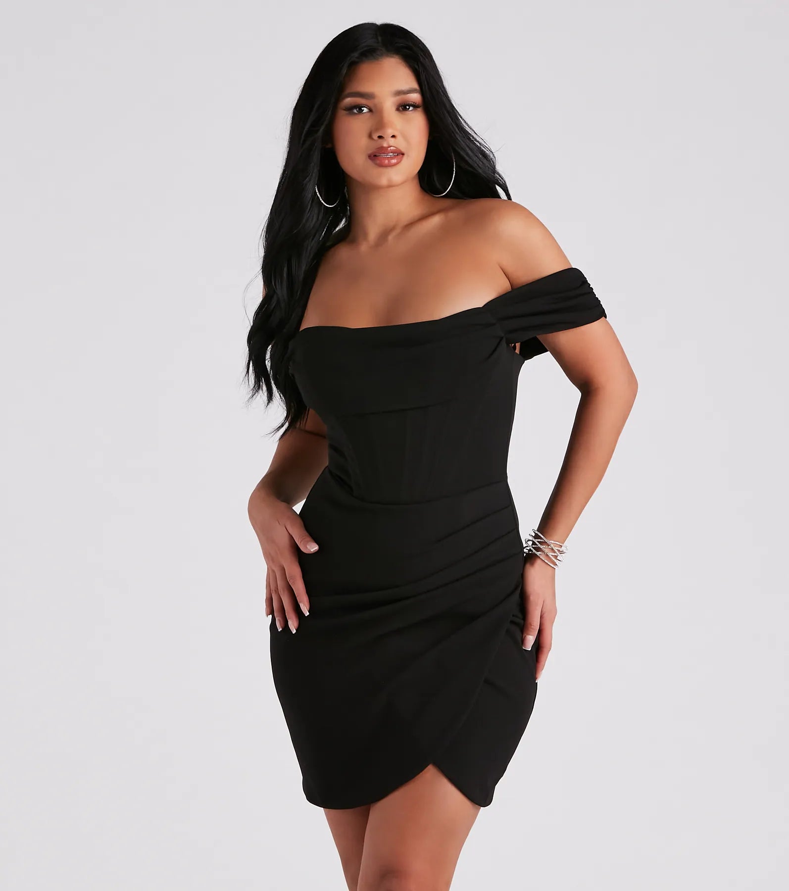 Ophelia Crepe Corset Short Dress