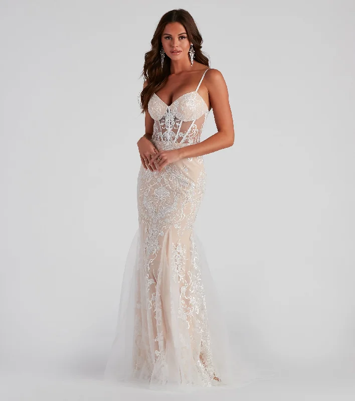 Samara Corset Lace Ball Gown