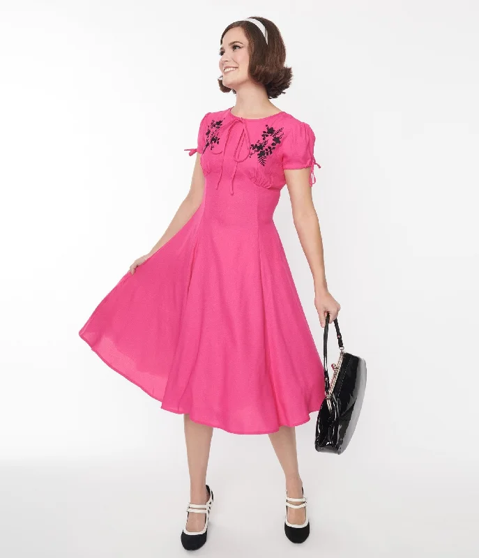 Fuchsia Ava Swing Dress