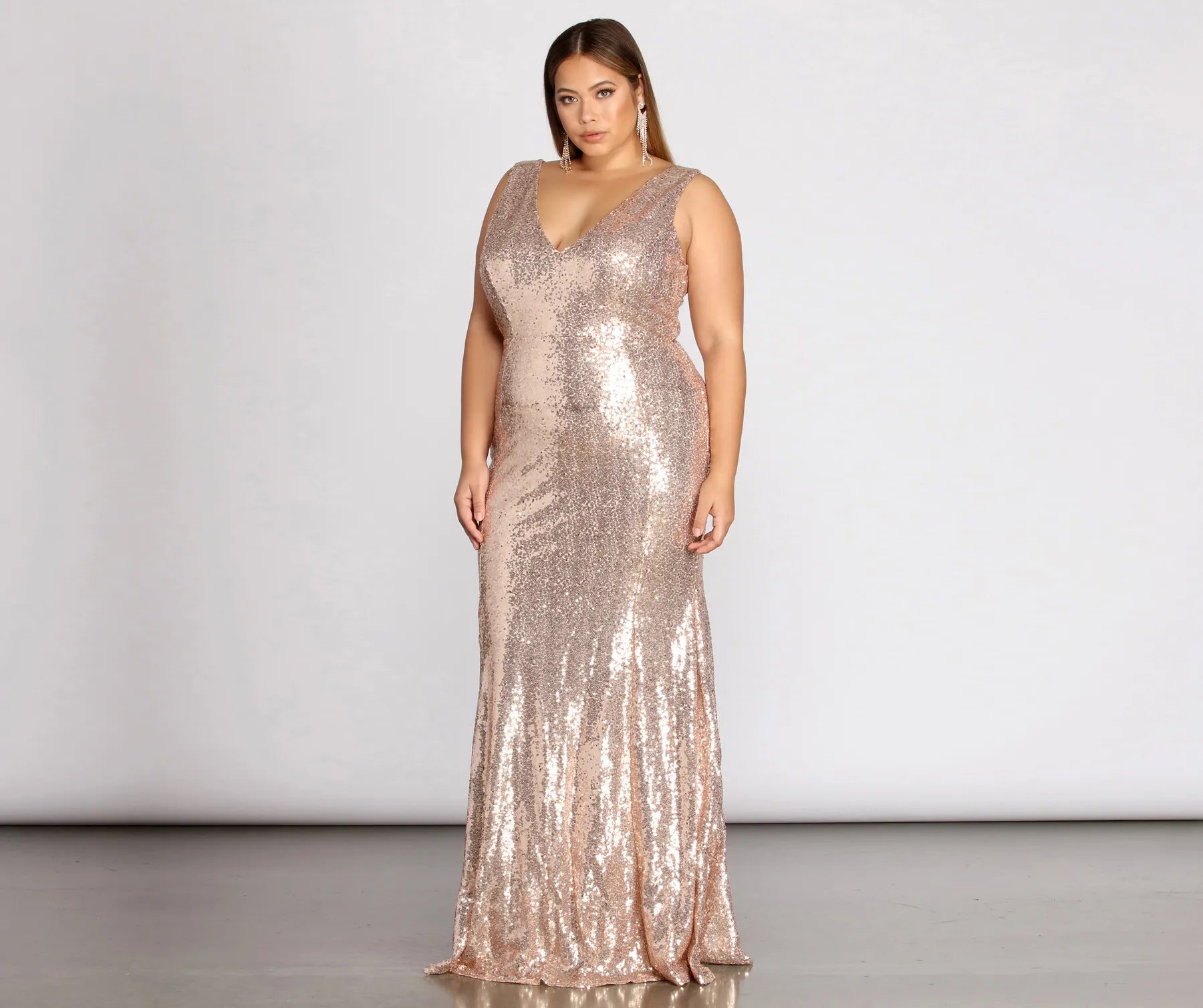 Plus Harmony Sparkling Sequin Dress