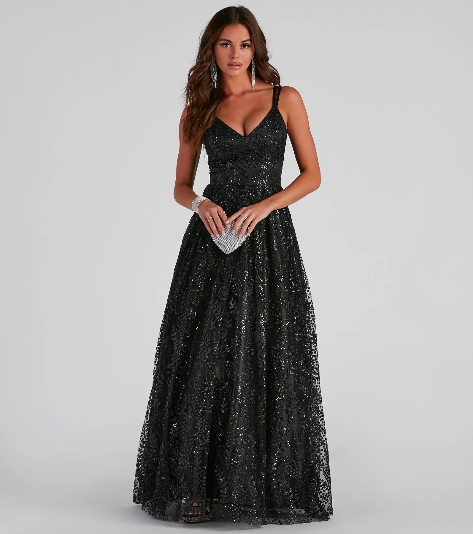 Sutton Sequin And Glitter Ball Gown